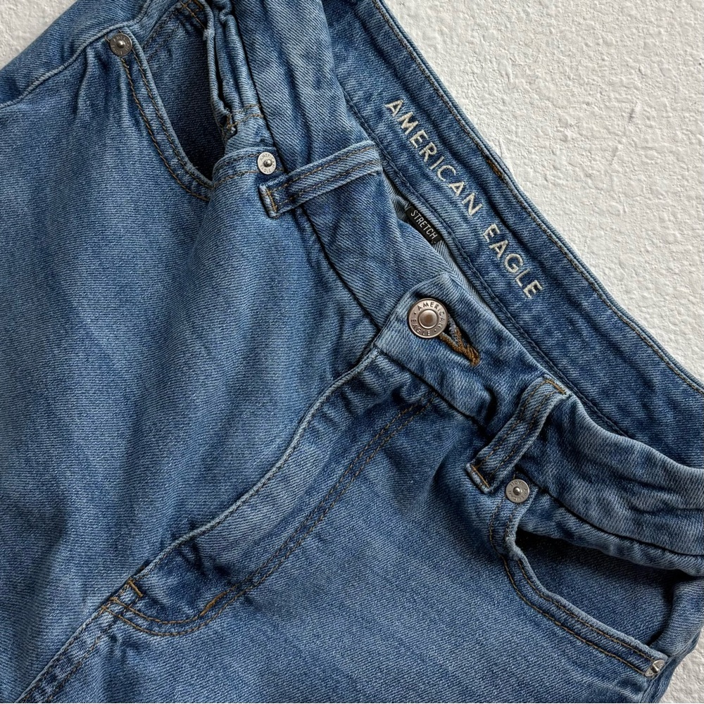 American Eagle AE Curvy Mom Shorts High Rise Stretch Denim size 8 - Picture 10 of 13
